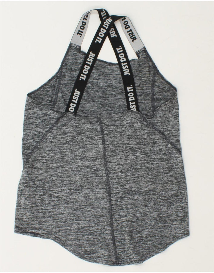 NIKE Girls Vest Top 10-11 Years Medium Grey Polyester Vintage Nike and Second-Hand Nike from Messina Hembry 