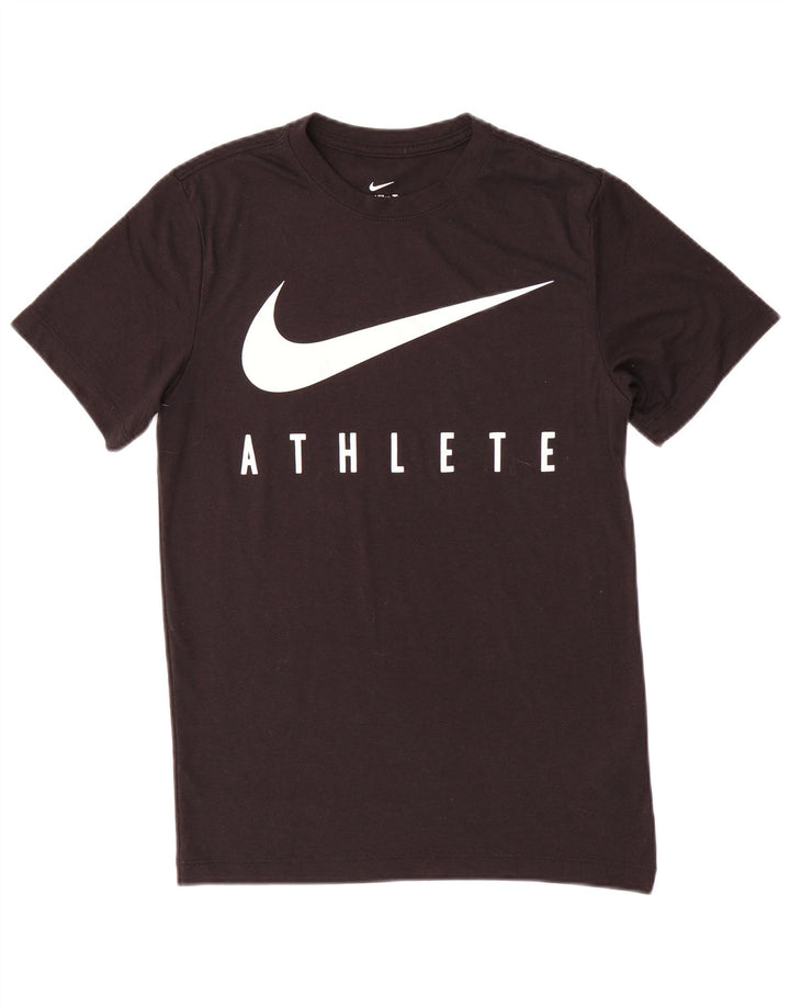 T-shirt grafica NIKE Dri Fit da uomo XS nera in poliestere