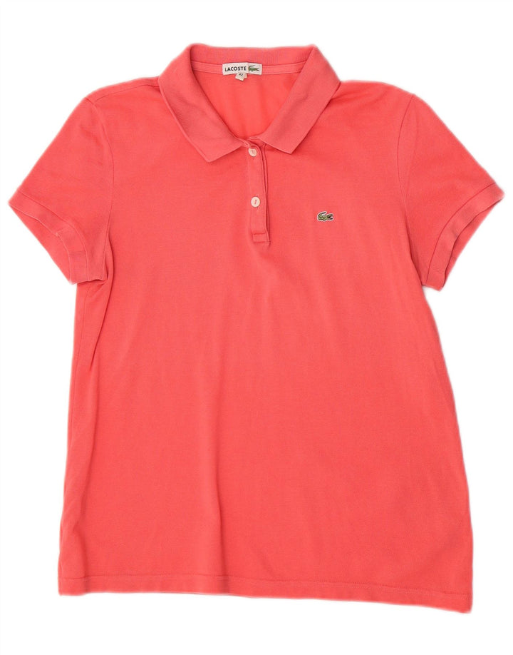 Polo regolare da donna Lacoste taglia 42 grande in cotone rosa