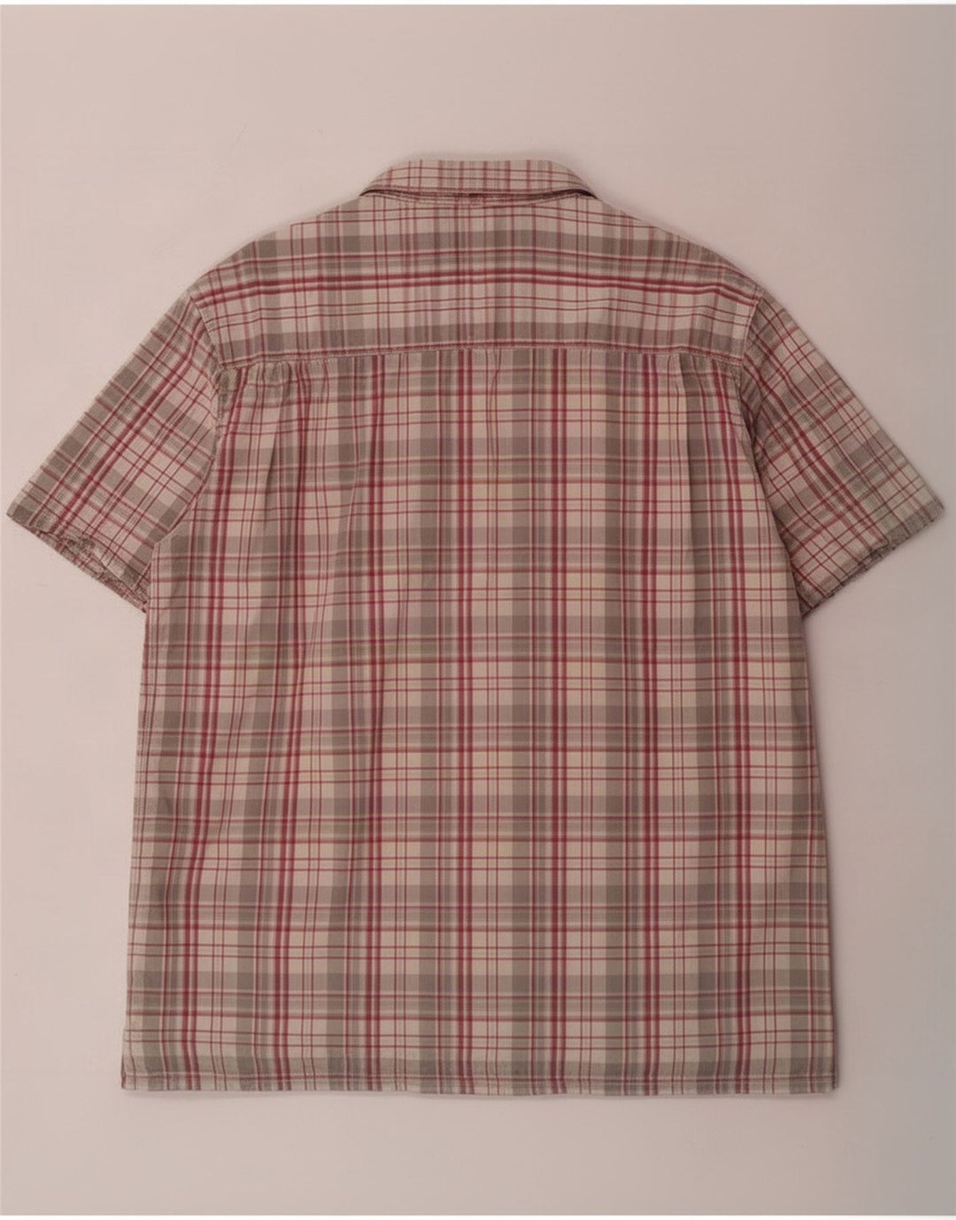 Camicia a maniche corte da uomo Weird Fish grande cotone a quadri multicolore