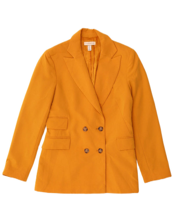 Giacca blazer doppiopetto da donna Topshop UK 4 XS poliestere giallo