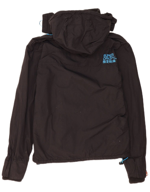Superdry Mens The Windcheater Hooded Windbreaker Jacket UK 40 Large Black