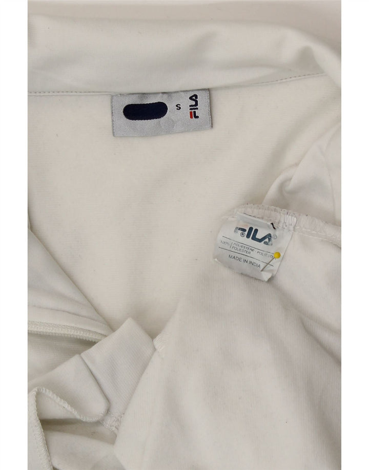 Giacca da ginnastica da uomo Fila Small in poliestere bianco