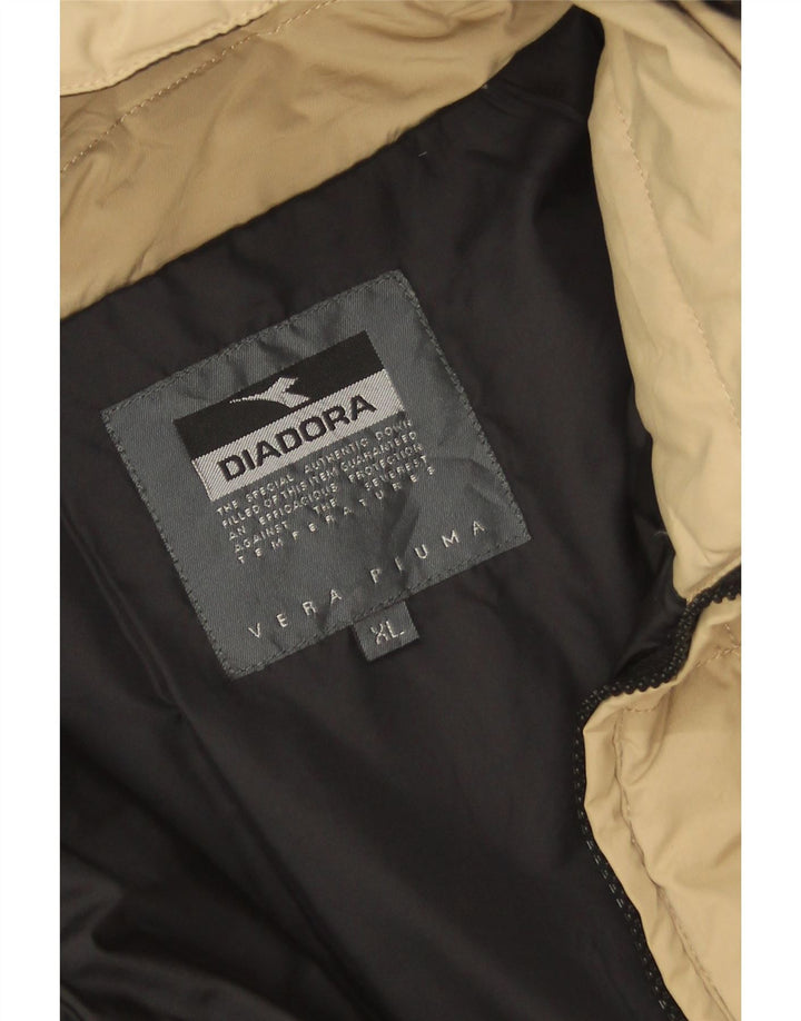 Giacca imbottita con cappuccio da uomo Diadora UK 42 XL Poliestere beige
