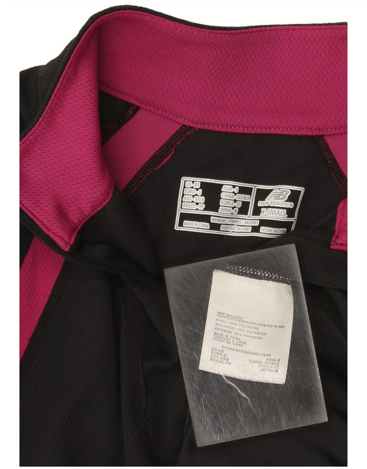 Maglia da tuta pullover da donna NEW BALANCE UK 6 XS Black Colourblock