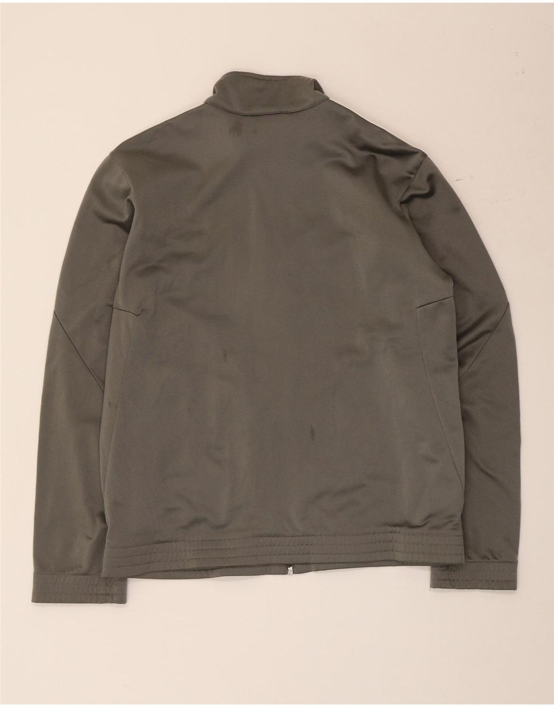 Giacca da ginnastica da uomo Adidas piccola in poliestere color block grigio