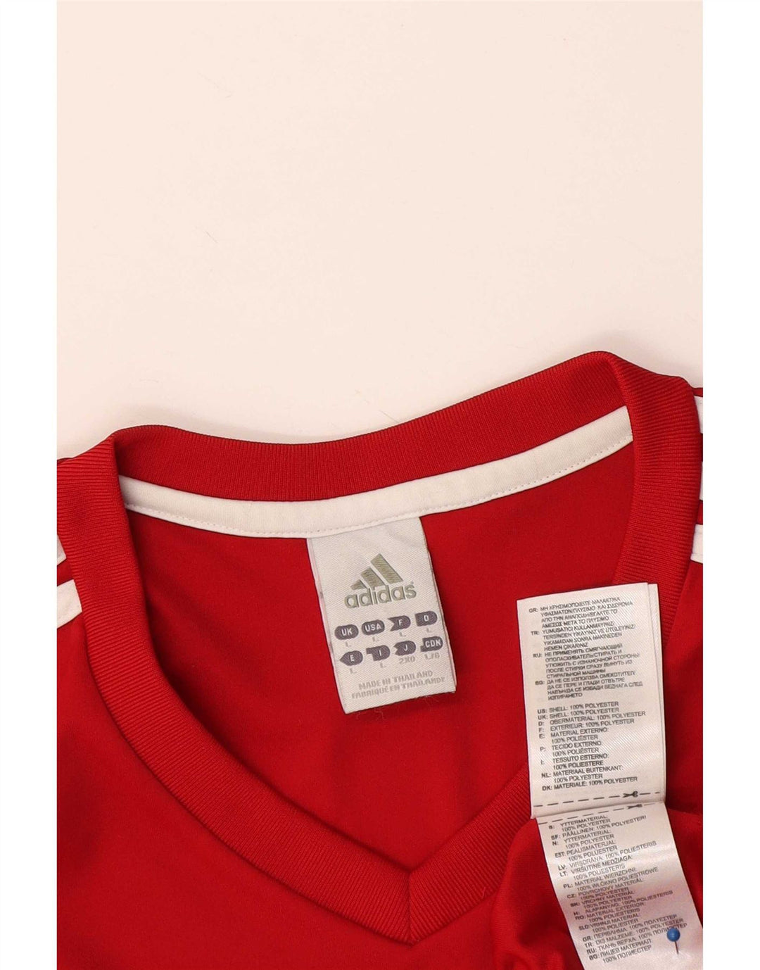 T-shirt Adidas Climalite da uomo, grande, in poliestere rosso