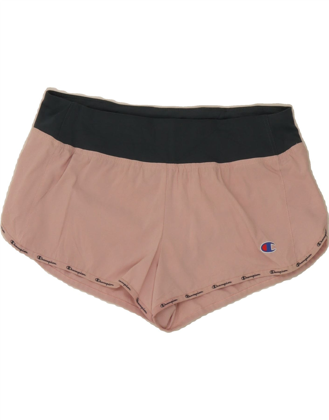CHAMPION Womens Sport Shorts UK 14 Medium  Pink Colourblock Vintage Champion and Second-Hand Champion from Messina Hembry 