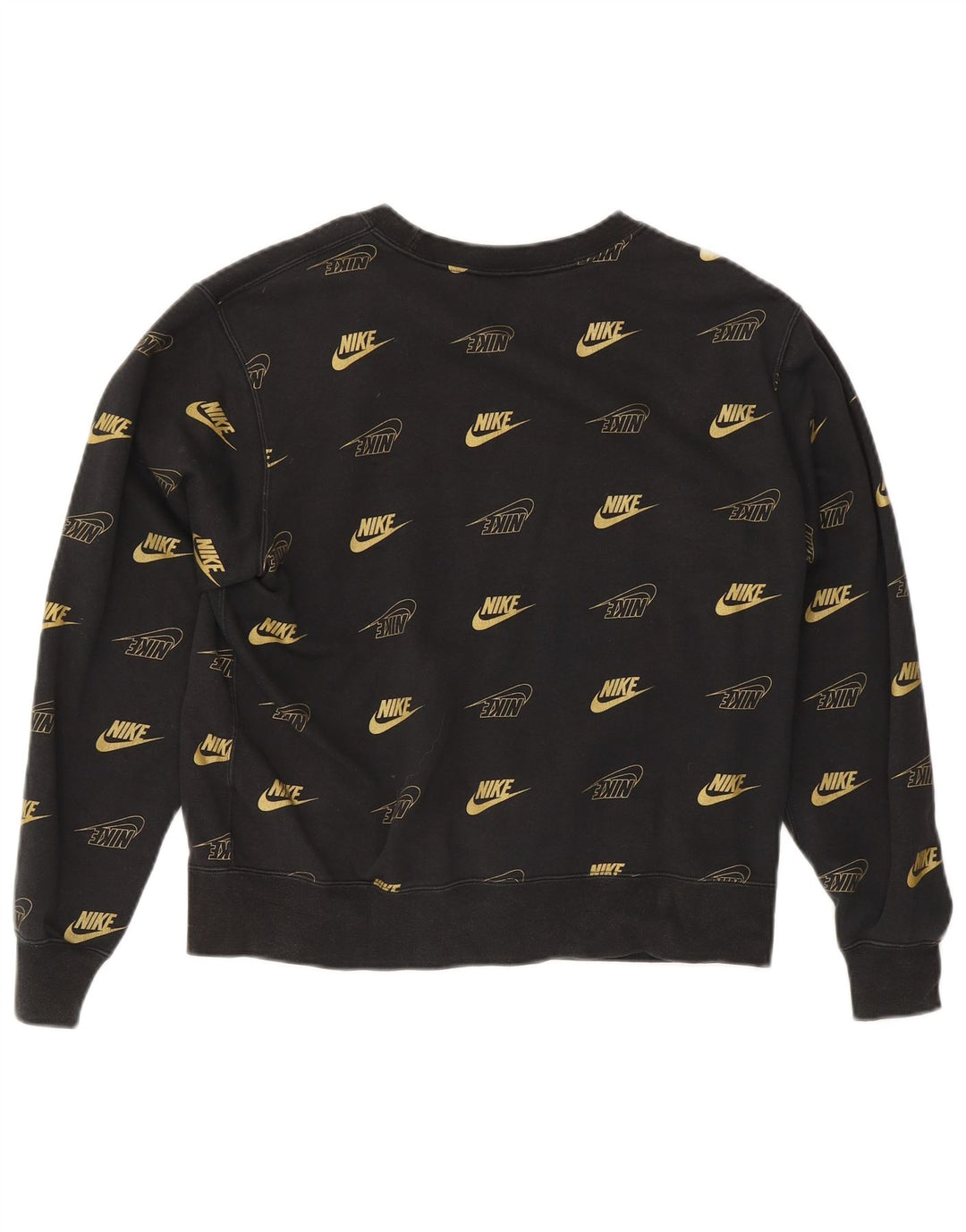 Felpa oversize con grafica Nike da donna UK 10 piccola in cotone nero