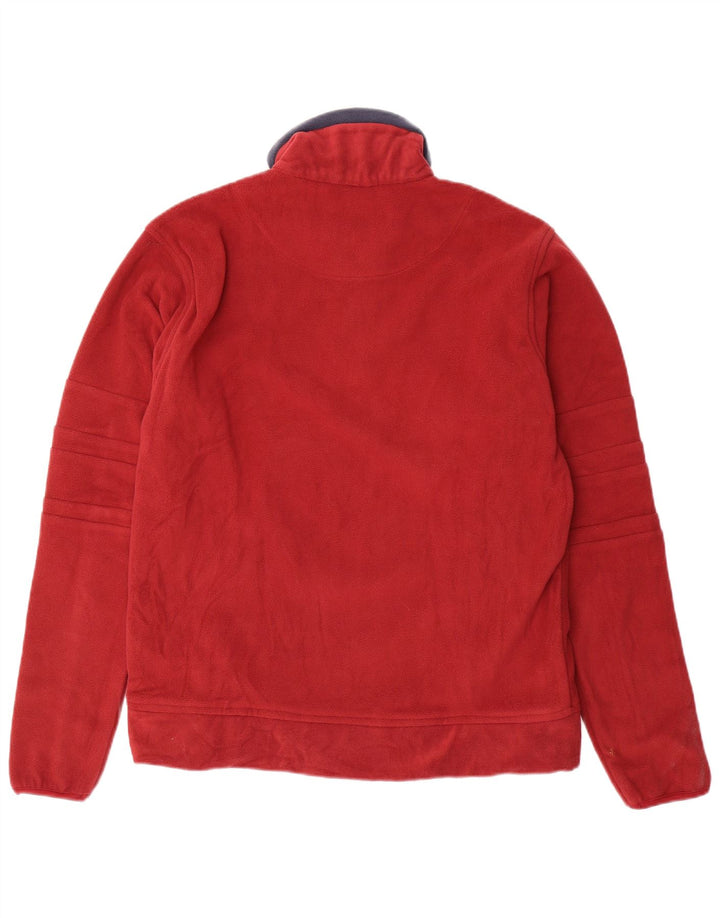 Maglione in pile da uomo LOTTO con zip e collo XL rosso poliestere
