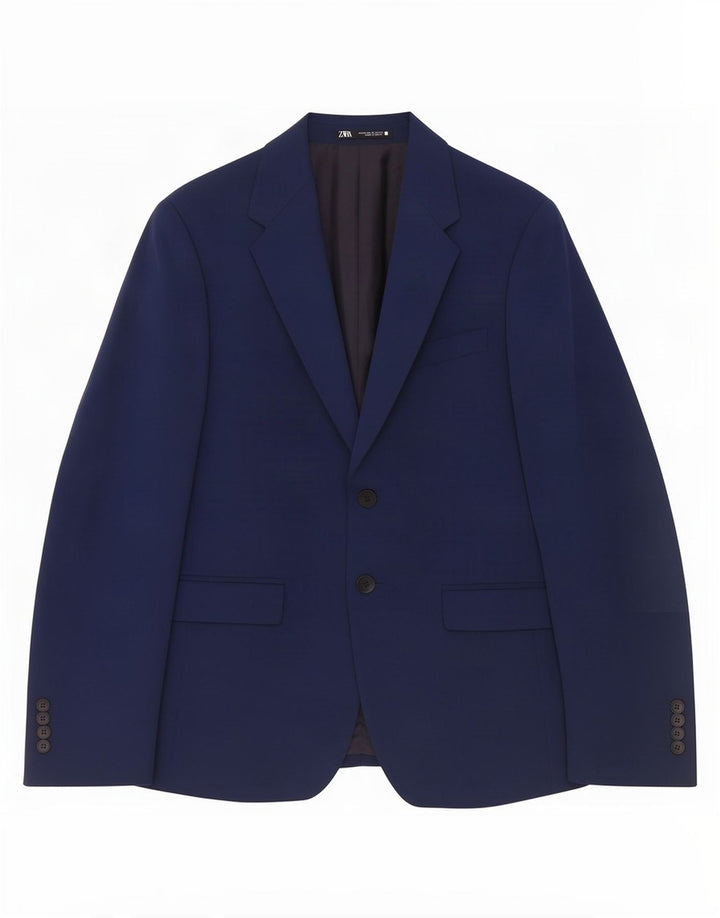 Giacca blazer da uomo a 2 bottoni Zara EU 46 piccola blu navy