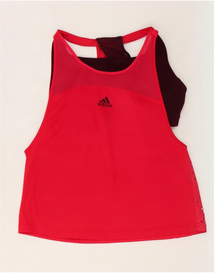 Canotta da donna Adidas UK 10 Small Microfibre color block rosa