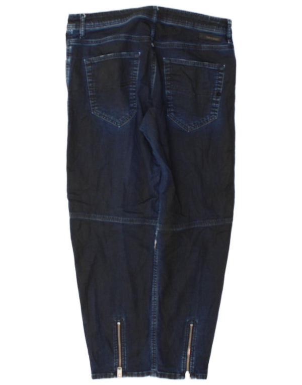 Pantaloni casual affusolati da uomo Diesel W32 L28 in cotone blu navy