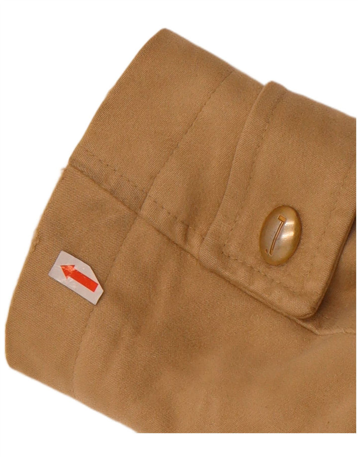 PIRELLI Womens Military Jacket IT 42 Medium Beige Viscose