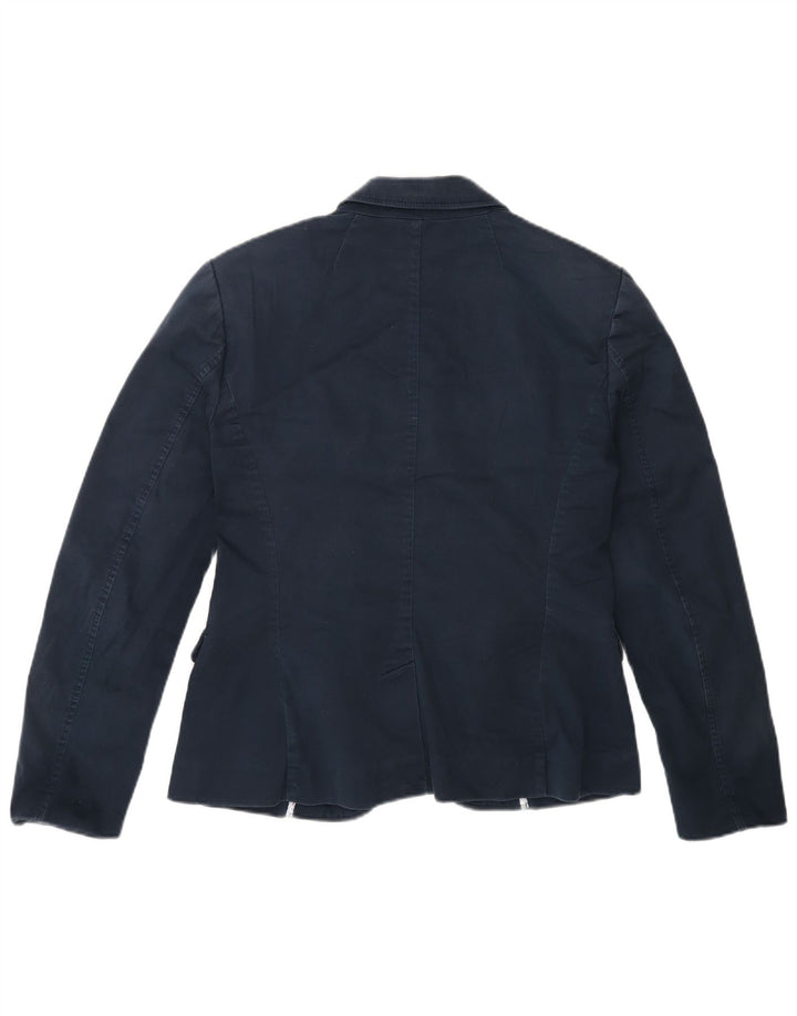 Tommy Hilfiger Donna Giacca blazer a 2 bottoni US 8 Medio Blu Navy Cotone