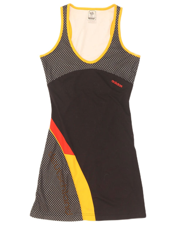 Abito da tennis da donna Adidas UK 10 piccolo poliestere a pois neri