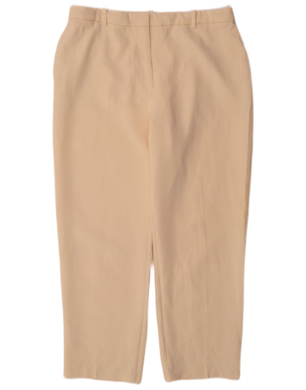 Marks & Spencer Womens Tapered Chino Trousers UK 18 XL W36 L30 Beige