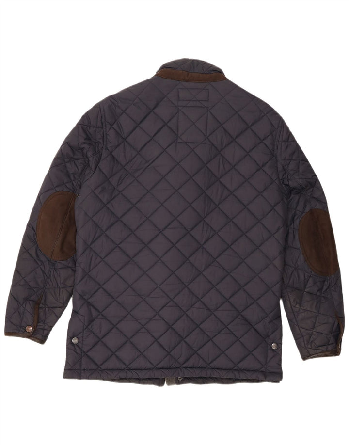 Crew Clothing Giacca trapuntata da uomo UK 40 Large in nylon blu navy