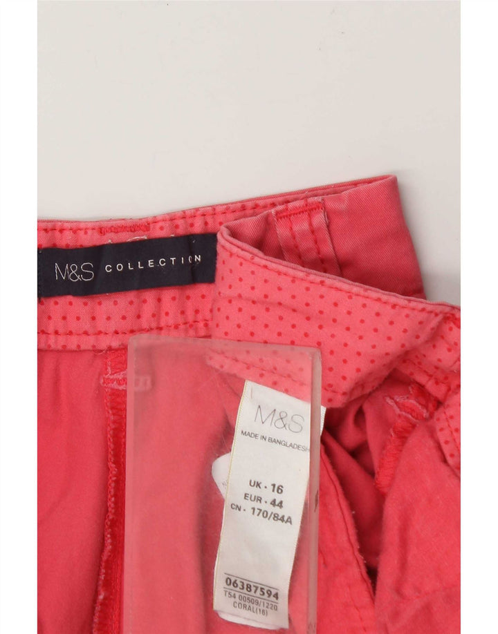 Bermuda da donna Marks & Spencer UK 16 Large W34 cotone rosa