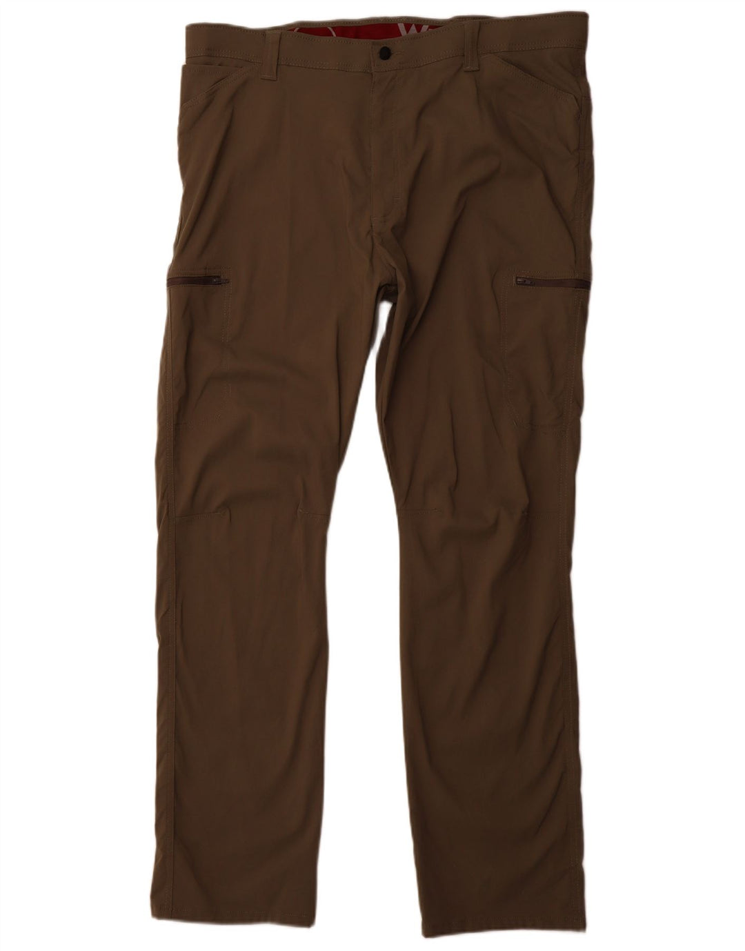 Pantaloni cargo dritti da trekking da uomo WRANGLER W40 L32 nylon kaki