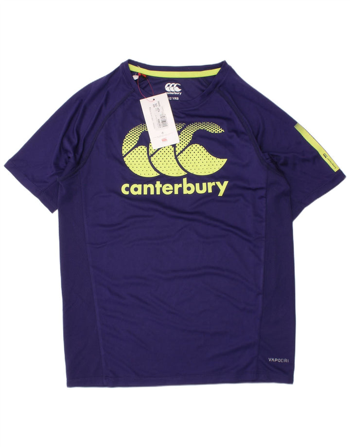 Maglietta grafica da ragazzo Canterbury Top 11-12 anni in poliestere viola