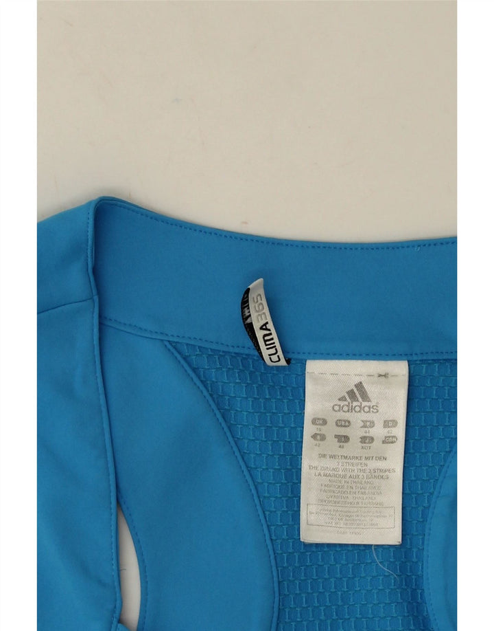Canotta Adidas Clima 365 da donna UK 16 grande poliestere blu