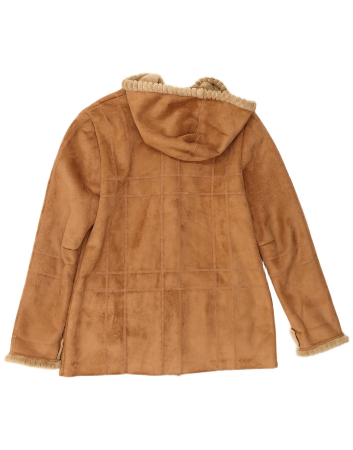 Giacca Sherpa con cappuccio da donna Klass UK 12 Poliestere beige medio