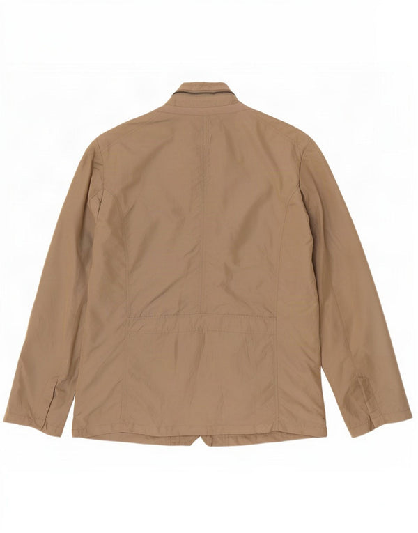 Geox Giacca da uomo Respira con cappuccio Utility UK 46 3XL Beige Poliammide