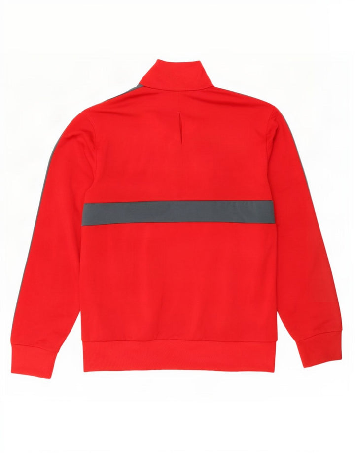 Giacca da tuta da uomo Adidas UK 36/38 Small Poliestere color block rosso