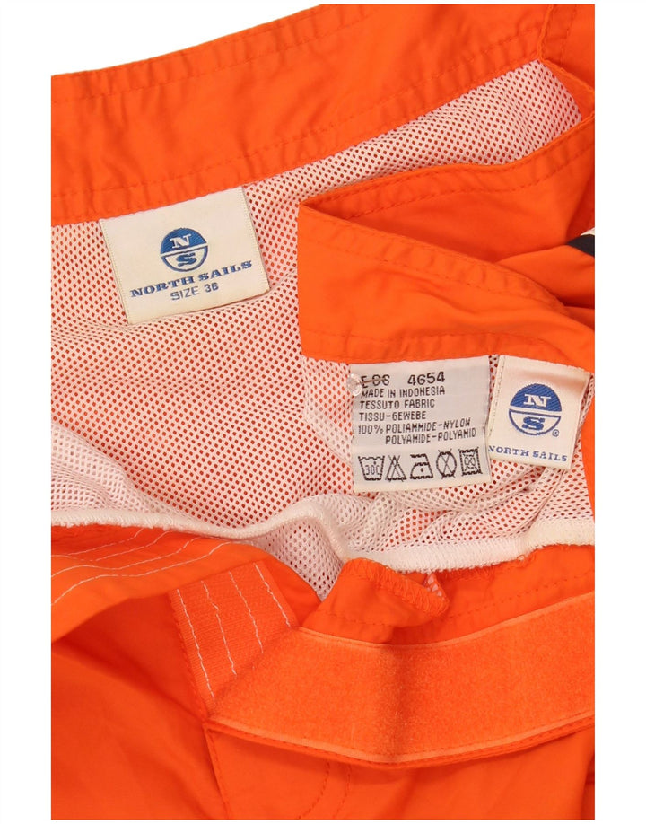 Pantaloncini da bagno grafici da uomo North Sails grandi in poliammide arancione