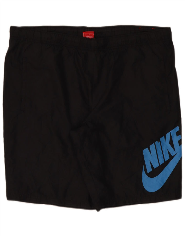 Pantaloncini sportivi Nike da uomo con grafica, grandi, in poliestere nero