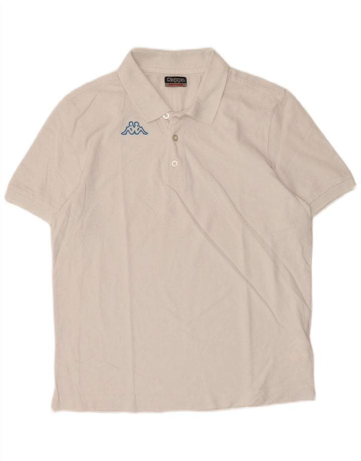 Polo Kappa Uomo Cotone Medio Bianco