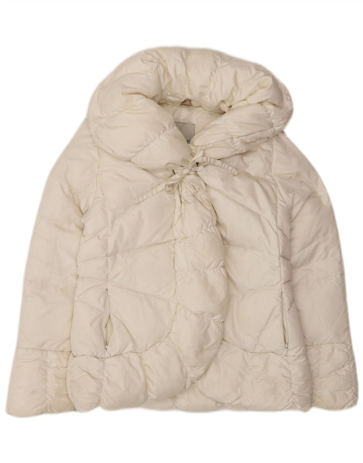 Giubbotto Imbottito Bambina Moncler 9-10 Anni Nylon Bianco