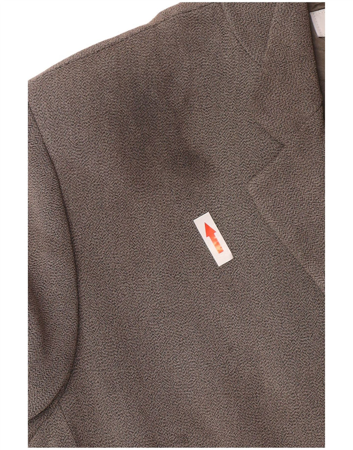 Giacca blazer a 2 bottoni da donna Marella UK 16 grande viscosa grigia