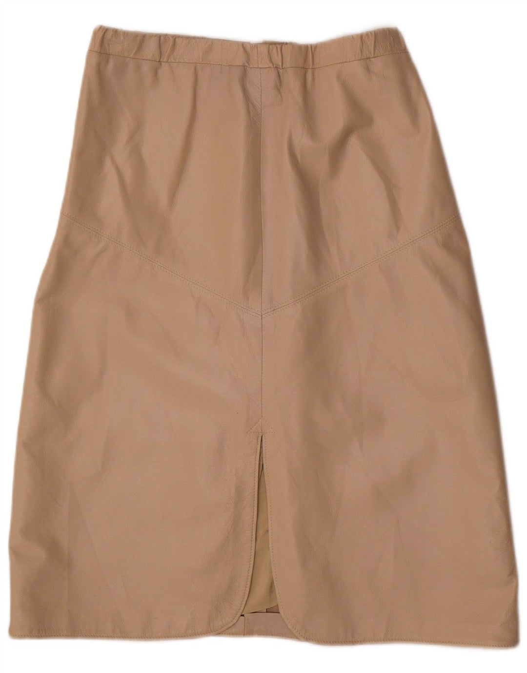 Gonna in pelle da donna VINTAGE W30 Beige medio