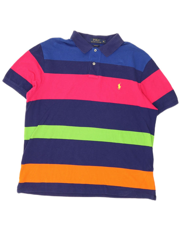Polo Ralph Lauren da uomo su misura Polo XL a righe multicolore