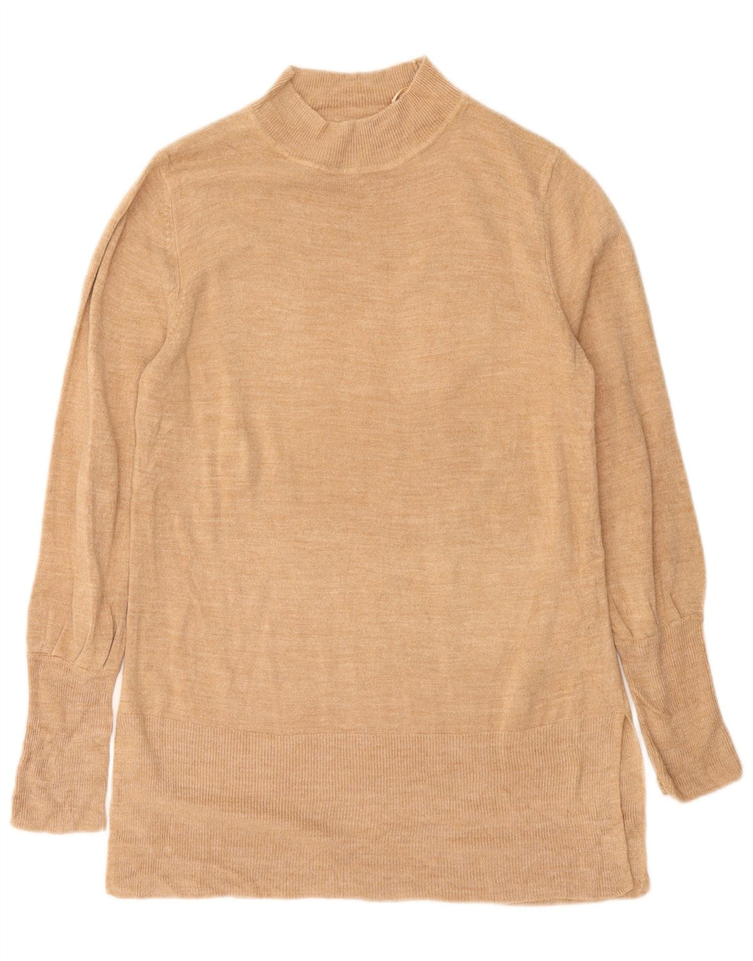 Maglione maglione a collo alto da donna Marks & Spencer UK 14 Beige medio