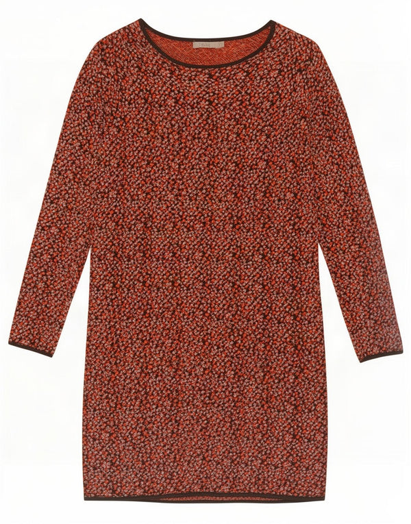 Abito maglione a maniche lunghe da donna Cos UK 6 XS rosso maculato in cotone