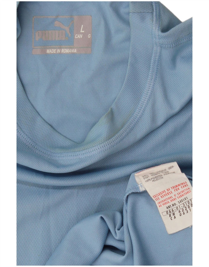 PUMA T-shirt da uomo Top grande blu in poliestere