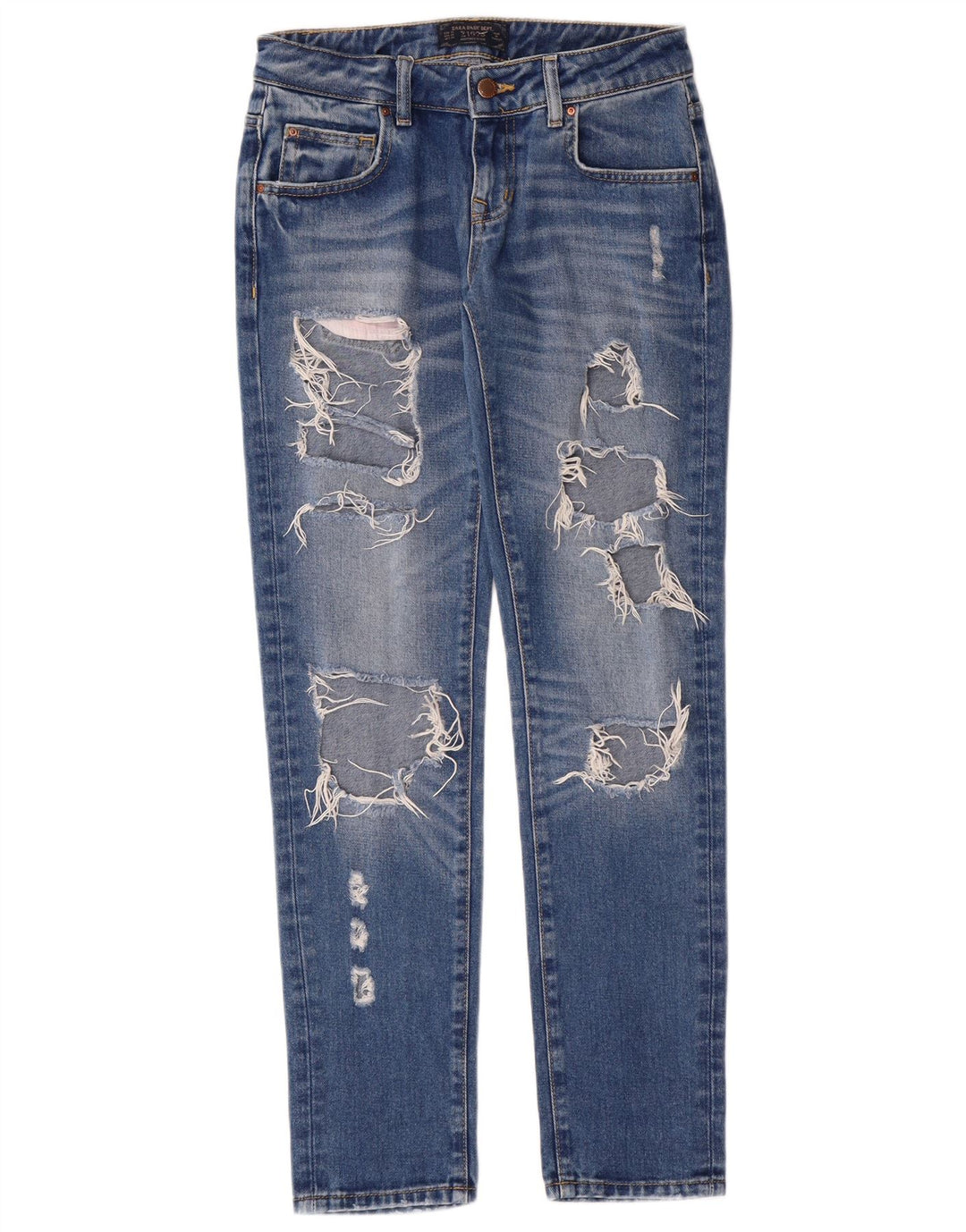 Jeans affusolati in difficoltà da donna Zara EU 34 2XS W24 L30 Blu Grunge