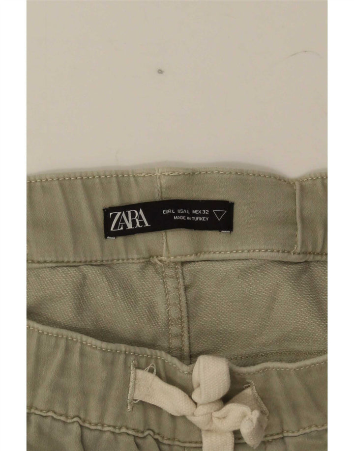 Pantaloncini chino da uomo Zara grandi W32 kaki