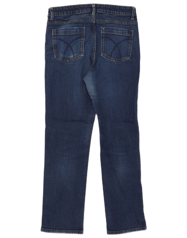 Crew Clothing Jeans dritti da donna UK 12 Medio W30 L26 Cotone blu