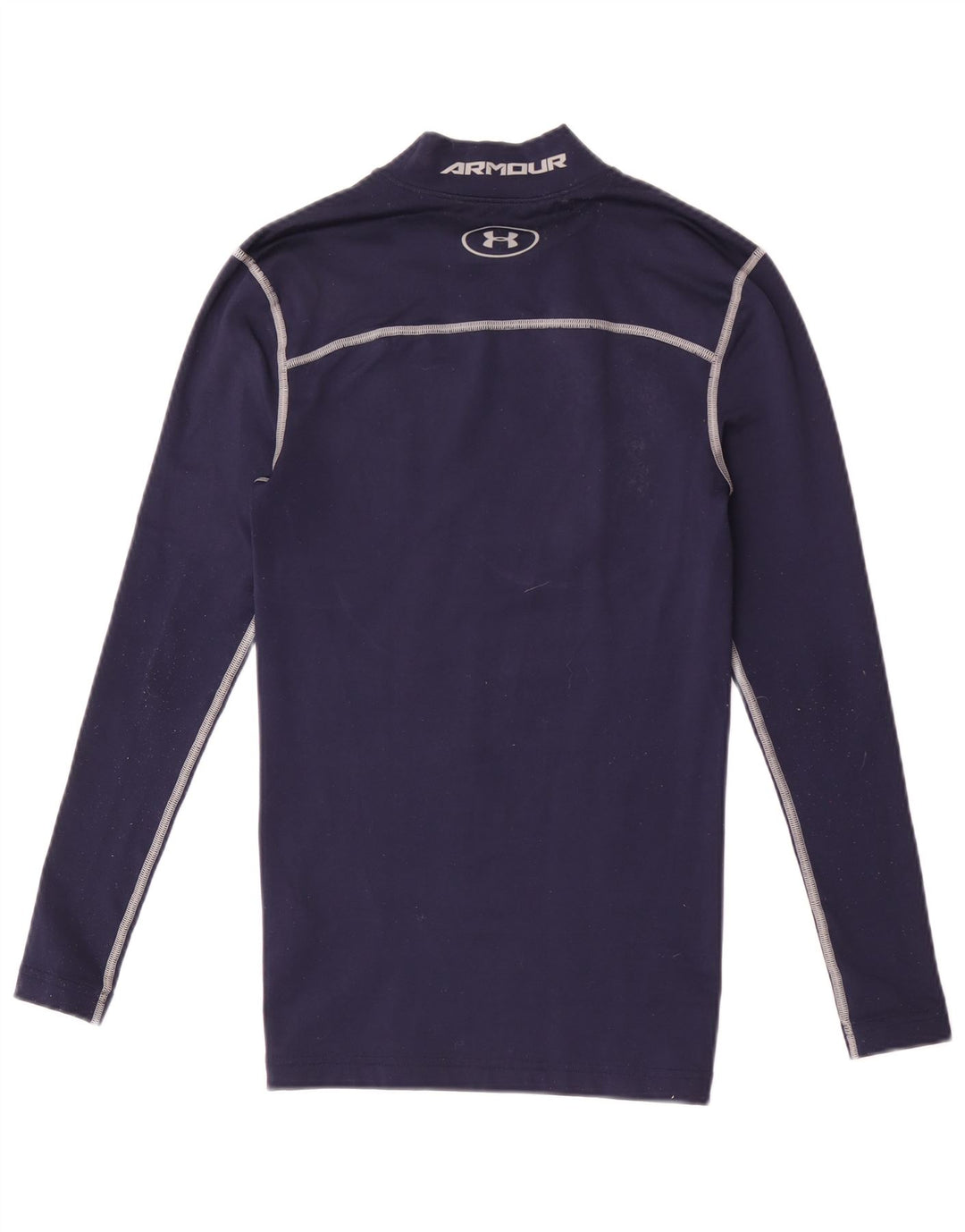 Under Armour Maglia grafica da uomo Cold Gear a maniche lunghe a righe blu navy