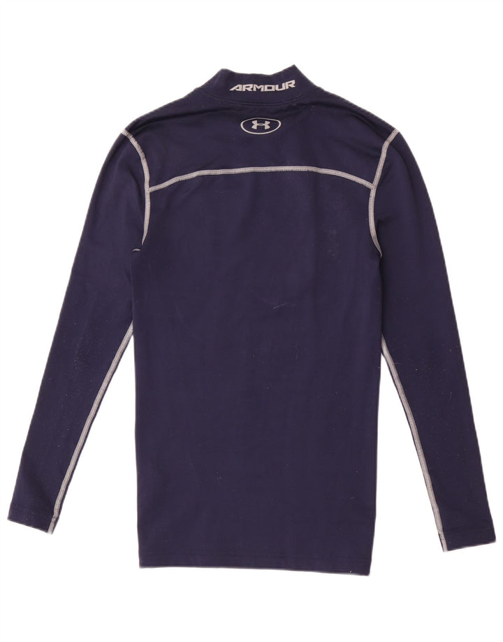 Under Armour Maglia grafica da uomo Cold Gear a maniche lunghe a righe blu navy