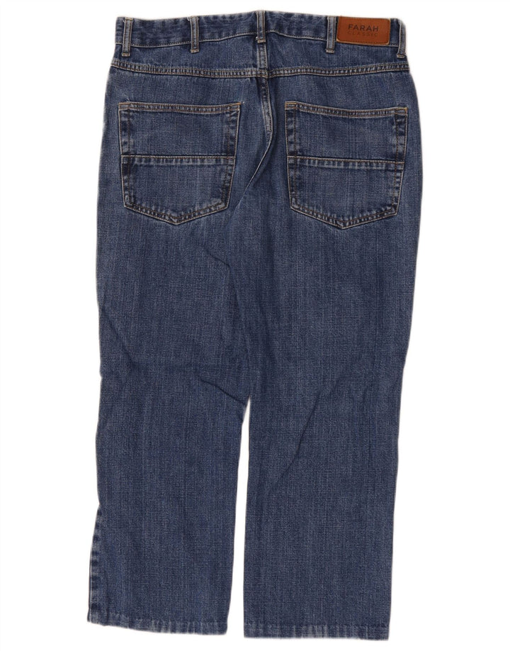 Jeans corti vestibilità classica da donna Farah W32 L24 cotone blu