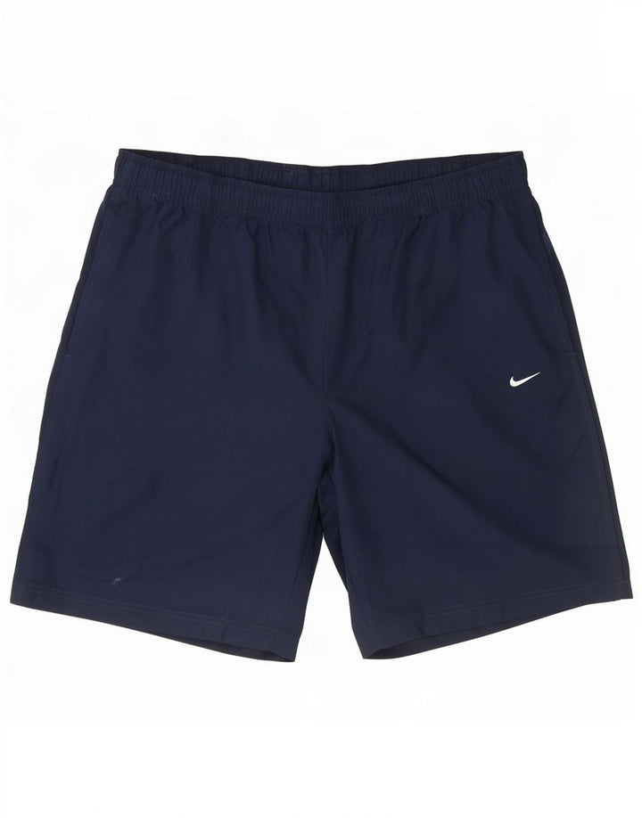 Pantaloncini sportivi regolari da uomo Nike XL blu navy in poliestere