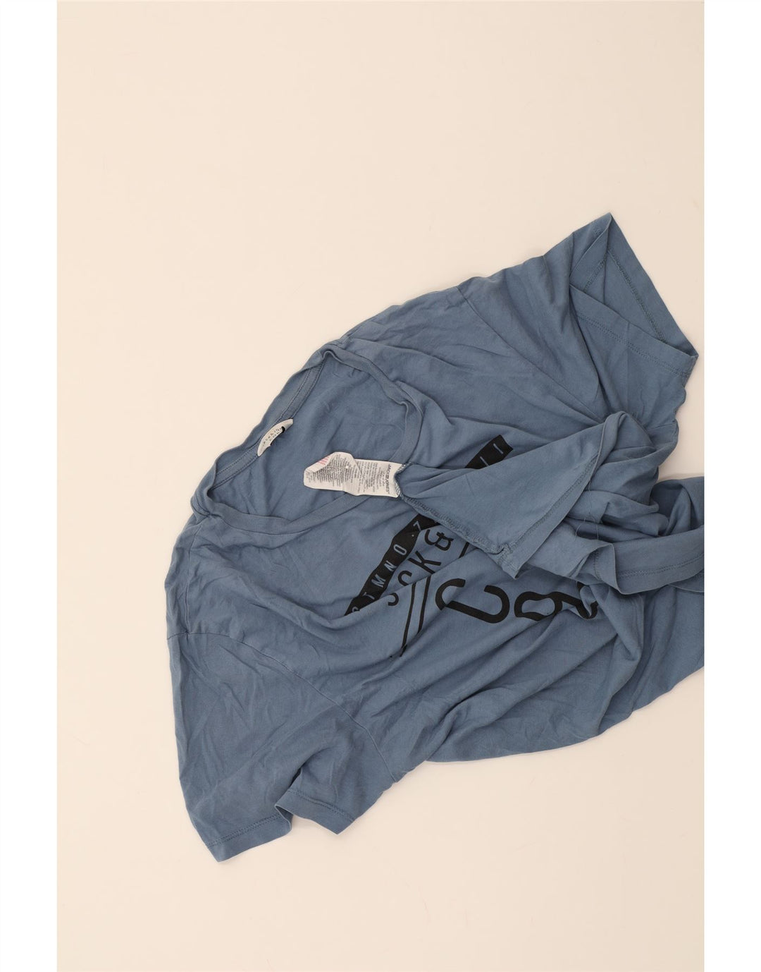 JACK & JONES Mens Graphic T-Shirt Top Large Blue Cotton Vintage Jack & Jones and Second-Hand Jack & Jones from Messina Hembry 