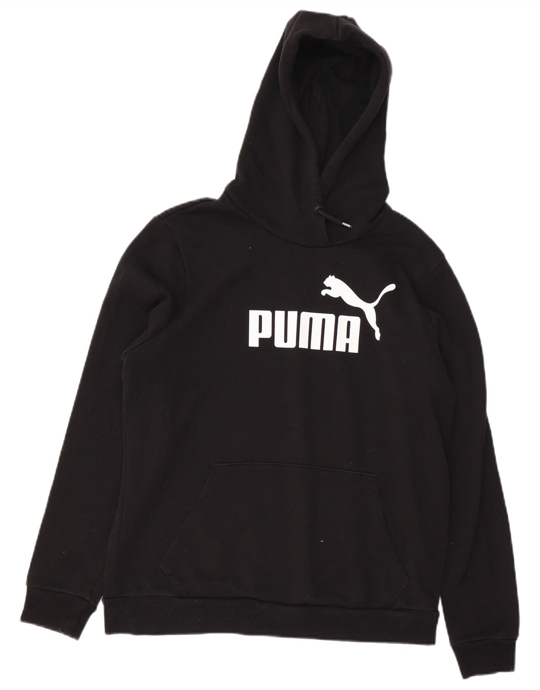 Felpa con cappuccio grafica PUMA da donna UK 16 grande cotone nero