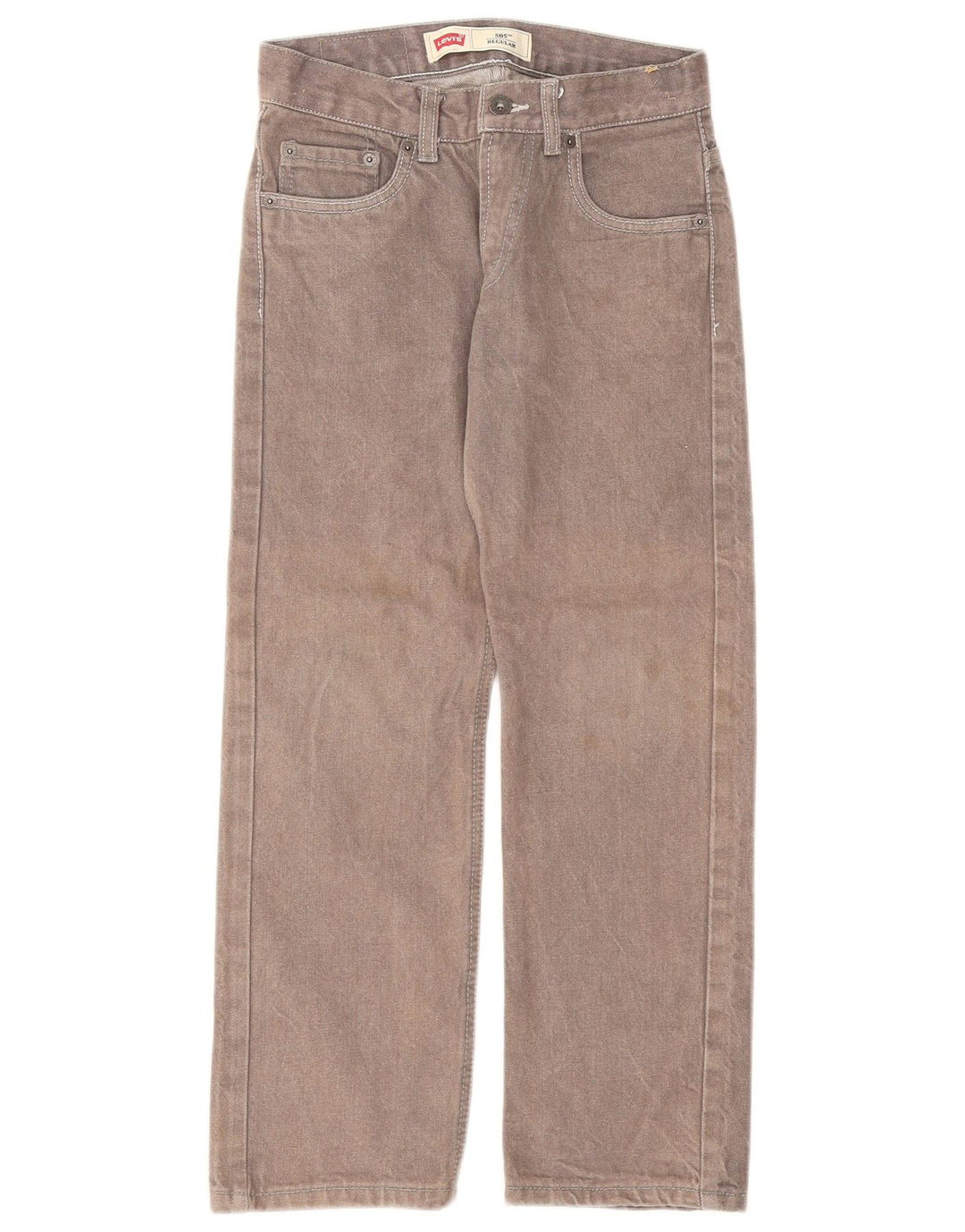 Jeans dritti regolari 505 da donna Levi's W25 L25 cotone grigio