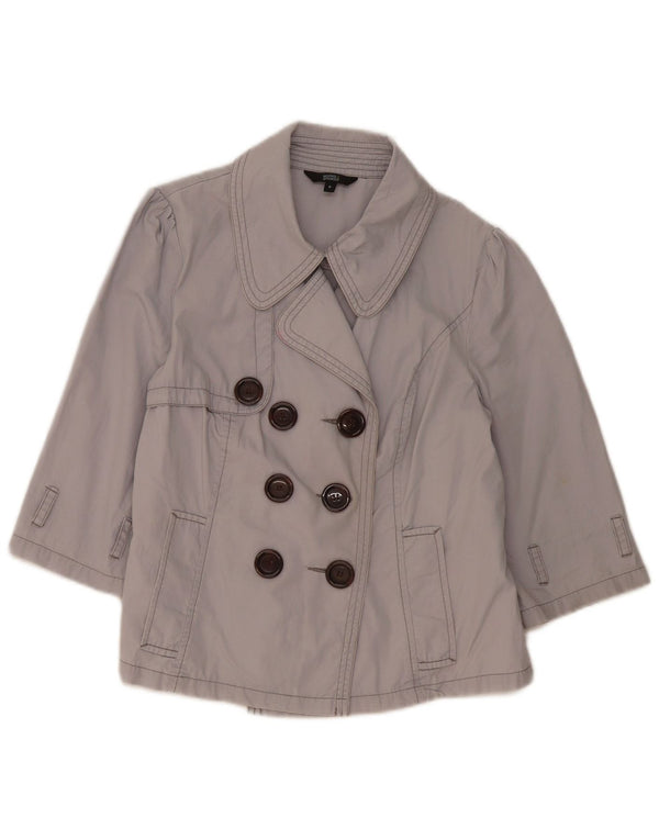 Giacca doppiopetto Marks & Spencer da donna con maniche a 3/4 UK 8 Small Grigio
